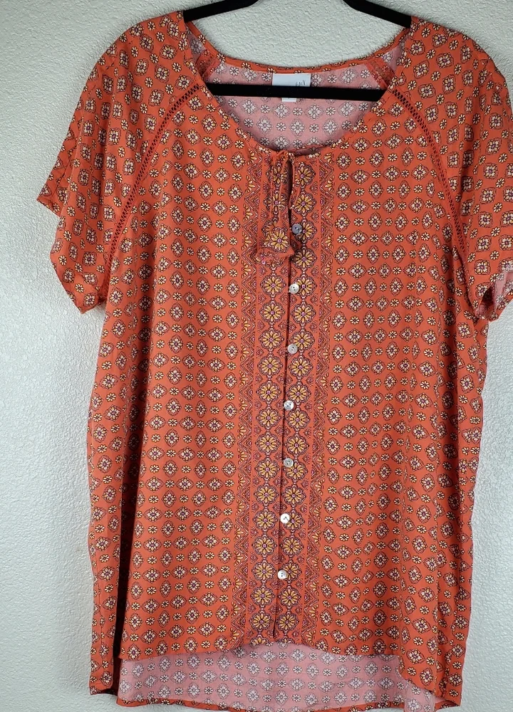 J.JILL Women's Floral Top 100‎ Rayon.